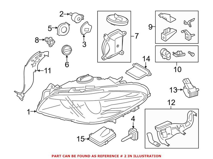 BMW Headlight Motor - Front 63117046049